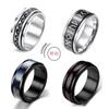 Popular Anillo Giratorio Vikingwen de Acero de Titanio para Hombre Accesorios Modernos Europeos y Americanos Anillo Giratorio de Acero Inoxidable para Pareja