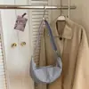 Bolso Bandolera de Lona a Cuadros Minimalista Modelo Nuevo 2026 Gran Capacidad Casual Nicho Estudiante Bolso Cruzado Compras Bolso Dumpling