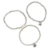 Novo Conjunto de Pulseiras de Contas Transfronteiriças Europeias e Americanas para Mulheres, Conjunto de Três Peças de Moda Vintage, Tendência de Joias Criativas Elegantes e Estilosas