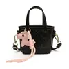 Bolso de moda y con estilo, bolso de mano mini de nueva moda, bolso cruzado tejido personalizado para niñas, estuche para labiales y monedas