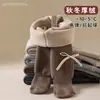 Nuevas Mallas Infantiles Más Terciopelo Engrosadas Color Sólido Lazo Niña Bebé Pantalón Capa Base Ropa Exterior para Bebés Calcetines Capa Base