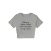 Camiseta de Verão Novo Estilo Gola Redonda Manga Curta para Mulheres, Marca Americana Tendência, Design de Letras, Top Justo