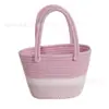 Bolso de paja de verano estilo francés con lazo, bolso tejido a mano, bolso tipo cubo, regalo para el Día del Niño, regalo de cumpleaños