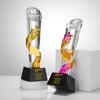 Trofeo de cristal creativo, trofeo de resina, nuevo, letras gratis, madera maciza, pulgar, estrella de cinco puntas, medalla de metal, trofeo