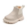 Inverno velo forrado moda infantil britânica botas curtas meninos zíper lateral moda Martin Botas Meninas botas de moda de fundo macio