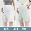 Pantalones de Seguridad para Mujeres Embarazadas Verano Antiluz Pantalones Cortos Básicos para Mujeres Embarazadas Delgados Ropa Exterior Seda de Hielo Pantalones de Seguro Ropa de Verano