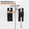 Pestillo de Perno Multiángulo 360 Grados Ventana Baño Hebilla Antirrobo Montaje Superficial Aleación de Aluminio Engrosada Sin Agujeros Hebilla de Cerradura de Puerta