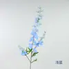 Arranjo de flores artificiais de delphinium de 3 galhos, flor decorativa de jacinto, arranjo floral para sala de estar, decoração de chão com galho alto