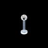 Amazon AliExpress Acrílico Caña Suave Labio Uña en Forma de T Encapsulación Diamante Completo Bola Labio Uña Arete Perforación Joyería