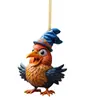 Colgante de Pavo Nuevo Producto Transfronterizo Adorno para Árbol de Navidad Decoración para Colgar en el Coche Decoración de Árbol de Navidad para Asiento Trasero del Coche Dibujos Animados