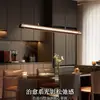 Lámpara de Araña Minimalista Italiana de Lujo Ligero con Forma de Tira Larga para Restaurante, Comedor, Barra, Recepción Nórdica, Lámpara Lineal Creativa para Mesa de Comedor