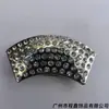 Traje de baño geométrico en stock, hebilla frontal, accesorios metálicos, hebilla conector de pecho de aleación, hebilla decorativa curva para equipaje