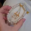 "Luz de Luna Blanca" Pulsera de Perlas de Imitación Estilo Francés Suave para Mujer, Nuevo Estilo Chino con un Ambiente Fresco y Elegante