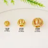 Contas ocas em forma de abóbora banhadas a ouro 18K com cobre, de alta retenção de cor, para acessórios de miçangas para pulseira e colar DIY, atacado