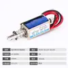 Electroimán de Empuje-Tirón Pequeño de Tipo Pasante Micro CC 12V Varilla de Empuje Telescópica Impacto 5V6V Electroimán 24V Carrera Larga