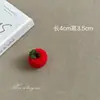 Accesorios de llavero, pendientes, colgante de accesorios DIY hechos a mano con hilo de tejer estilo coreano de manzana y naranja