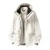 Chaqueta exterior tipo concha Luotuo para mujer, tres en uno, cortavientos, impermeable, cálida, ropa de otoño e invierno para viajes y montañismo para hombre