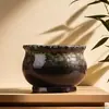Grupo maceta cruda carnosa cerámica hogar gres maceta de cerámica diámetro grande maceta de cerámica plato de flores verde liquidación especial venta al por mayor