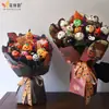 Companheiro de Flores Halloween Aranha Engraçada Morcego Caveira Pacote de Material DIY Expressão Forma de Desenho Animado Acessórios para Buquê