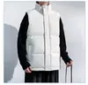 2026 Estilo Americano Cor Sólida Gola Alta Colete Masculino Roupa de Inverno Quente Espessado Versátil Jaqueta de Algodão Casaco Tendência