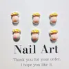 Decorações Populares de Unhas Artísticas de Cogumelo Gordo com Bolinhas de Desenho Animado, Cogumelos Pequenos Sólidos Coloridos 3D Fofos e Acessórios para Cabelo, Enfeites de Resina