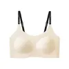 Venda Quente do Douyin Roupa Íntima Feminina Sem Costura de Seda Gelada para Meninas de 12-18 Anos Sutiã com Bojo Fixo para Fase de Desenvolvimento de Alunas do Ensino Fundamental e Médio