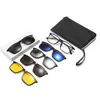 Gafas de Sol Polarizadas con Clip Magnético para Ojos, para Conducir, Gafas de Sol con Clip para Visión Nocturna para Hombres y Mujeres, Montura para Gafas de Prescripción