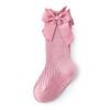Calcetines de primavera para bebé, nuevos calcetines de algodón de malla hueca con lazo para niña, calcetines de media pierna de princesa