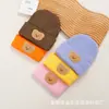 Gorro de Punto para Bebé Otoño e Invierno Lindo Oso Gorro de Lana Gorro de Punto para Bebé de Primera Infancia Otoño para Bebé Niño y Niña Gorro de Lana