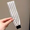 Diadema de rayas estilo coreano, diadema mágica perezosa, fijación sin costuras para el flequillo, accesorio para el cabello para recoger los cabellos sueltos mientras te lavas la cara