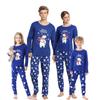 2026 Estilo Nuevo Transfronterizo Europeo y Americano Muñeco de Nieve Navideño Copo de Nieve Sombrero Cuadros Navideños Combinación Familiar Estampado Ropa de Dormir