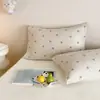 Par de Fundas de Almohada de Algodón Puro, Gasa de Algodón Puro, Anti-Aceite para la Cabeza, Absorbentes de Sudor y Transpirables, para Adultos, Antideslizantes y que no se caen