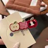 Pinza para el pelo linda de niña corazón estrella cuadros rojos clip lateral clip para flequillo pinza de pico de pato pinza para el pelo
