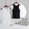 Colete Masculino de Algodão Puro Sem Mangas Verão Esportivo Casual Tamanho Grande Cor Sólida Roupa Íntima Camada Base para Todas as Estações