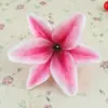 13cm Coração Decorativo Flor de Lírio Flor Artificial Cabeça de Flor de Lírio Flor de Seda Orquídea Tigre DIY Decoração de Casamento