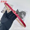 Cinturón de Cuero para Mujer de Estilo Nuevo de Alta Gama de 1.5 cm, Versátil, Simple y de Moda, Cinturón Decorativo para Vestidos de Mujer