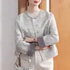 Casaco de Primavera para Mãe 2026 Novo Modelo para Mulheres de Meia-Idade e Idosas, Novo Estilo Chinês Elegante Cardigã Curto