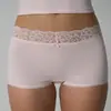 Ropa Interior de Encaje de Algodón SKIM Kardashian Europea y Americana ins Algodón Puro Encaje Color Sólido Pantalones Cortos de Cintura Alta para Mujer