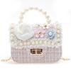 Bolso Nuevo para Niños Estilo Coreano, Bolso Cruzado, Bolso de Hombro de Mano con Perlas para Niña a la Moda, Monedero Estilo Princesa