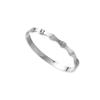 Aço Inoxidável Novo Bracelete Titânio Versátil Banhado a Ouro 18K Diamante Completo Flor de Cinco Pétalas Bracelete Moda Joias Femininas À Prova d'Água