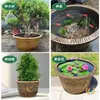 Maceta de Resina Plástica Extra Grande Vintage Engrosada para Exterior para Árboles Frutales, Bonsáis, con Boca Ancha para Palo de Hierro, Nenúfares y Lotos