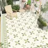 Tapete de Piso em PVC Estilo Minimalista Ins, Tapete Lavável e Limpável para Varanda, Carpete Completo para Quarto e Sala de Estar, Dropshipping Disponível
