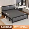 Cama dobrável reforçada Cama de madeira Cama de almoço Quarto para alugar Cama simples Solteiro Casal Cama de ferro Doméstica Econômica Adulto