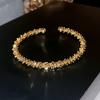 Pulsera Nueva Geométrica Personalizada Abierta Ajustable Estilo Frío de Corea Pulsera Metal Diseño Elegante Joyería de Mano para Mujer