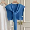 Chal de Alta Gama con Chaleco de Punto Pequeño, Color Sólido, Nuevo Estilo Primavera y Otoño, Protector de Cuello Versátil para Vestir en Capas, Chal Pequeño, Cuello Falso