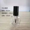 Fornecimento de fábrica conjunto de frascos de esmalte de vidro frasco de esmalte preto com tampa pincel frasco secundário 5ml10ml15ml