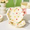 Prato Fundo Cor Creme Estilo Francês de Palha, Prato Estilo Ocidental, Prato para Massa, Prato para Salada de Frutas, Prato Doméstico, Prato de Alto Valor