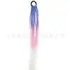 Perucas Trançadas Estilo Europeu e Americano para Mulheres, Cabelo Longo, Tranças Pequenas Coloridas, Cor Degradê, Dreadlocks de Três Fios, Rabo de Cavalo