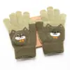 Guantes Cálidos Estilo Coreano para Invierno, Engrosados para Ciclismo, Separados por Dedos, a Prueba de Frío, Felpa de Cristal de Terciopelo para Pantalla Táctil, Lindos para Mujer Estilo Nuevo