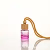 Colgante de botella ambientador para coche con correa, botella vacía de perfume de aceite esencial para coche, decoración de coche con aroma fresco, al por mayor